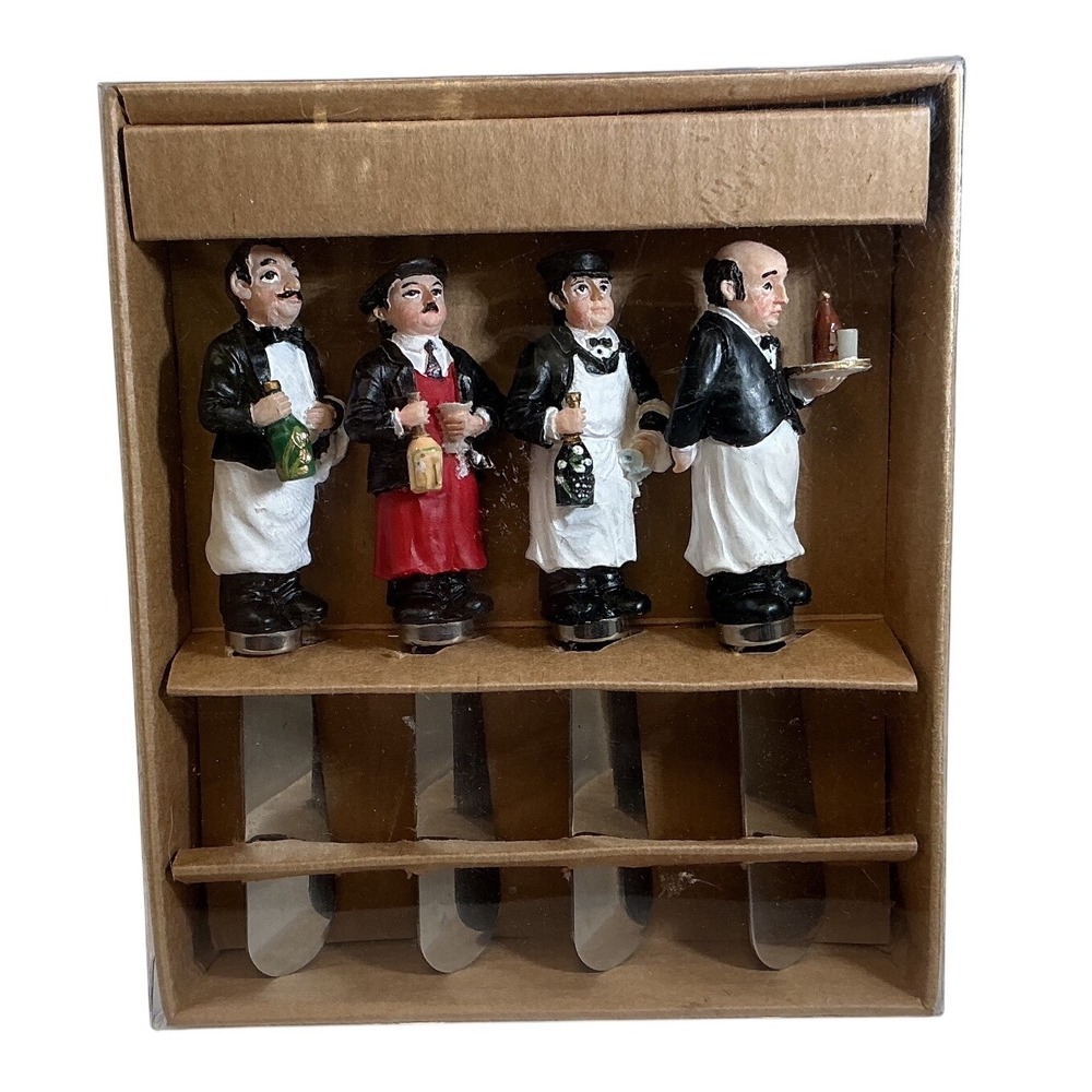 Vintage 1996 Boston Warehouse Guy Buffet Waiters Cheese Spreaders Set of 4